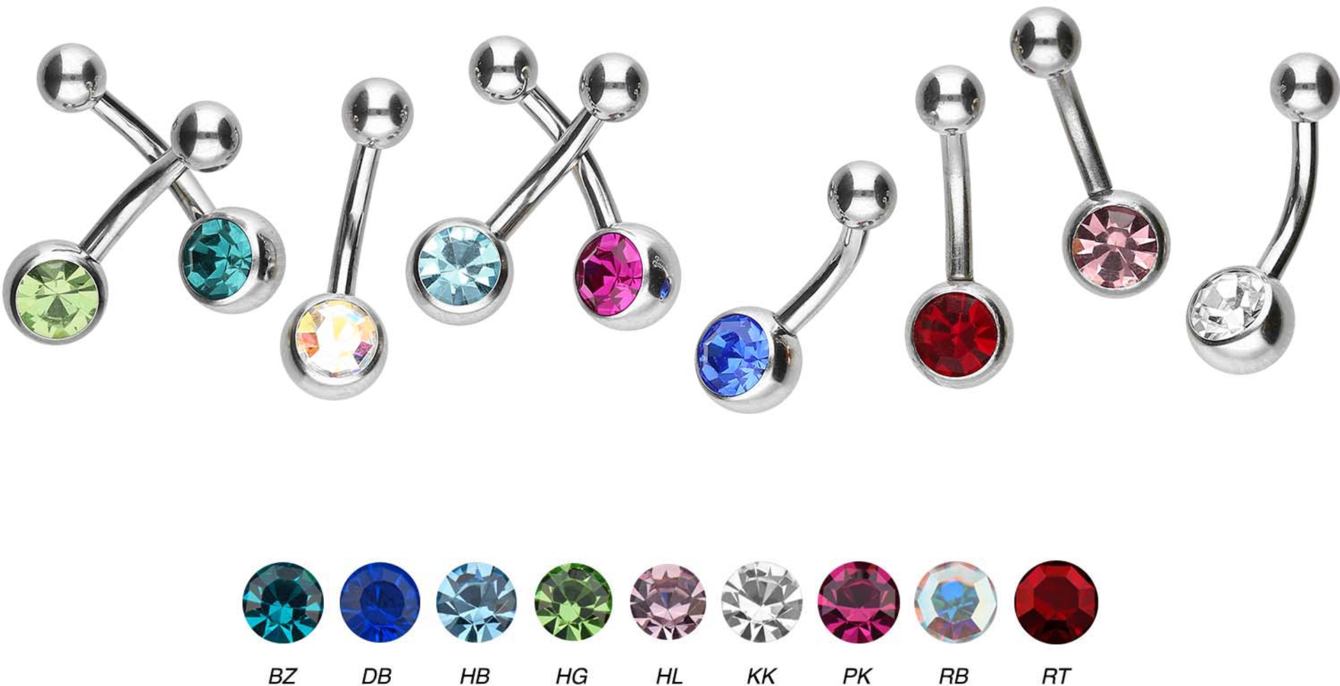 Titan Brust Intim Piercing Schmuck Stab Barbell In 2,0mm Stärke Mit - Foto 5